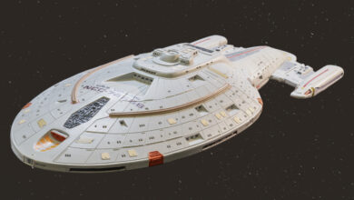 U.S.S. Voyager - Ansicht Backbordseite